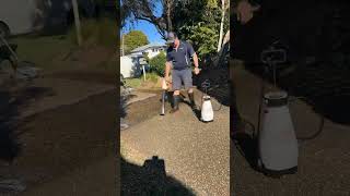 Driveway cleaning in Frenchville Great work by Ashley and Nathan WwwDiamondcarpetcleaningcomau [upl. by Aihsemak366]