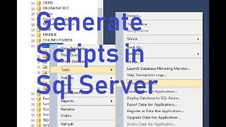 Part3 How to Generate Scripts for Database Objects in sql server [upl. by Anileva]