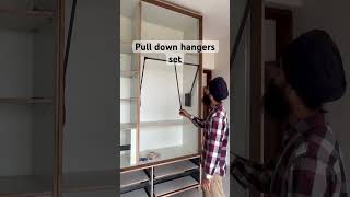 Pull down hangers set home viralvideo virlashort trending trending wardrobe [upl. by Suinotna]