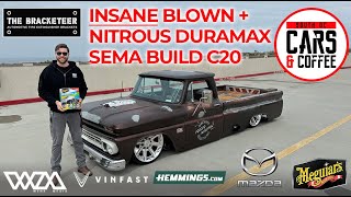 INSANE BLOWN  NITROUS DURAMAX SEMA BUILD C20  South OC Cars and Coffee [upl. by Monetta]