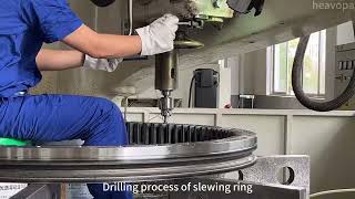 Slewing ring bearing of excavator process [upl. by Eoin698]