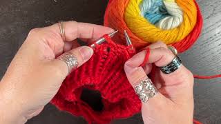 Knitting Ranunculus KnitaLong assistance part 6 German Short Rows Slgsr [upl. by Britton883]