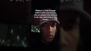 Teslas and traffic do not mix carterpcs tech techtok techfacts tesla uber [upl. by Borries]