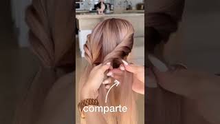 recogido facilrecogido elegantepeinados faciles hair peluquería tutorial [upl. by Yrod]