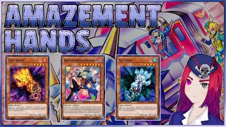 DUEL LINKS AMAZEMENT HAND LAS MANOS ASOMBROSAS QUE ROMPEN CAMPO Y CONTROLAN D VTUBER [upl. by Eirot554]