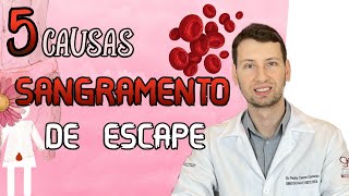 5 CAUSAS SANGRAMENTO DE ESCAPE como parar e duração [upl. by Aivyls118]