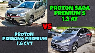 PROTON SAGA PREMIUM S VS PERSONA PREMIUM MC2 [upl. by Ateuqal]