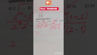 DİKKAT ÇIKABİLİR ❗️📢🎯 matematik yks kpss üslüsayılar [upl. by Nuawaj]