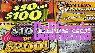 Mystery Crossword‼️ 100 or 200‼️ 50 or 100‼️ lottery scratchofftickets scratchers [upl. by Eadrahs]