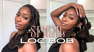 Spiral Loc Bob Tutorial  beginner friendly  mstrinitysimone [upl. by Ylla606]