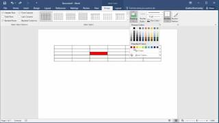 How to Fill Color to one or more Cells in a Table in Word 2016 [upl. by Laureen159]