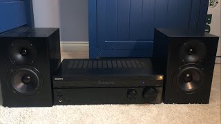 Sony STRDH190 Receiver Unboxing amp Demo with Dayton Audio CNote Speakers [upl. by Lingwood]