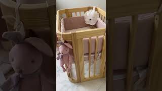 Minicuna de madera convertible en cuna y cama😱 baby cunas nursery [upl. by Amery]