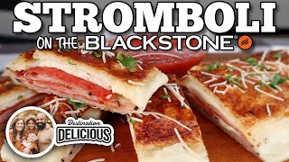 How to Make Stromboli on a Blackstone Griddle [upl. by Sanfred811]