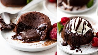 Easy Chocolate Molten Lava Cakes [upl. by Hoebart]