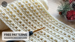 The EASIEST and FASTEST Crochet Pattern for Beginners ⚡️ 🥰 LOVELY Crochet Stitch for Baby Blanket [upl. by Alyehs858]