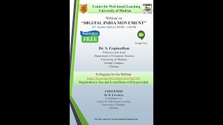 webinar on quotDigital India Movementquot [upl. by Yelime]