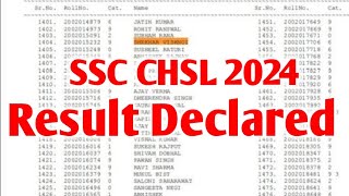 Ssc Chsl Result 2024 Tier 1  Ssc Chsl Result 2024 Tier 1 Kaise Dekhe  Ssc Chsl Result 2024 [upl. by Naryb]