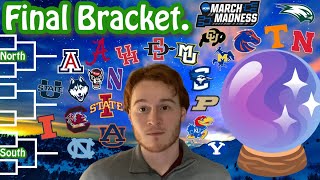 REALISTIC March Madness 2024 FINAL Bracket Full Predictions [upl. by Adnilasor577]