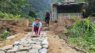 Poor girl and homeless man build stone stairs together  bad guy follows 2 people [upl. by Yeoz]