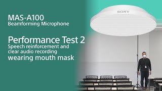 Sony  MASA100 Beamforming Microphone  Performance Test 2 wearing Mouth Mask [upl. by Basil]