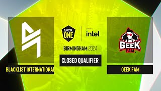 Dota2  Blacklist International vs Geek Fam  Game 1  ESL One Birmingham 2024  CQ  SEA [upl. by Scott]