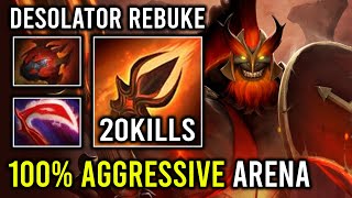 NEW 735 Pro Offlane Mars Guide 100 Aggressive Arena Desolator Gods Rebuke Burst DMG Dota 2 [upl. by Anav]