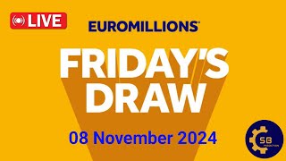 euromillions draw Live 08 November 2024  Tirage Euromillions en direct  euro million draw today [upl. by Bridget]