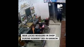 Brave man lock muggers in shop During Robbery [upl. by Spratt]