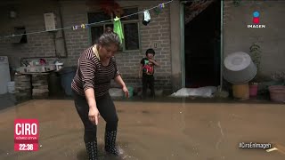 Habitantes de Chalco Edomex viven entre aguas negras desde hace 13 días  Ciro [upl. by Onibla645]