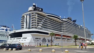 MSC Seashore MSC Crociere attraccata a Palermo 2023  4K [upl. by Mailliw362]