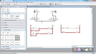 Tutorial Festo Fluidsim  step by step program Ladder plc Festo A A B B [upl. by Raphael]