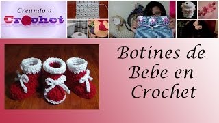 Botines para Bebe Tejidos en Crochet [upl. by Normalie]