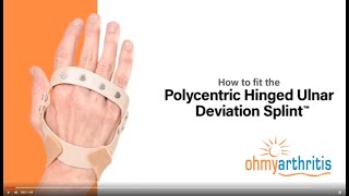 How to Fit the Polycentric Hinged Ulnar Deviation Splint  Oh My Arthritis [upl. by Swanhildas]