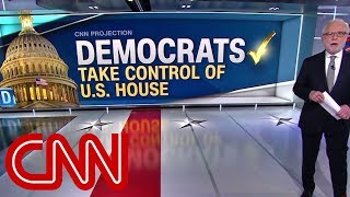 Democrats take control of House CNN projects  Midterm elections [upl. by Lawtun]