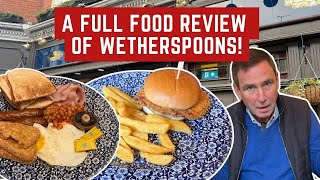 WETHERSPOONS Review Eating BREAKFAST LUNCH and DINNER in ONE DAY at MULTIPLE WETHERSPOONS [upl. by Merriman]