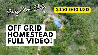 Belize Real Estate Off Grid Homestead Living  US350000  Full Video Tour [upl. by Gavrilla547]