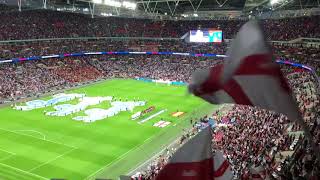 England V Spain National Anthem 2018 [upl. by Merralee736]