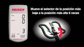 Keiser M3i  Ajuste de Km e ID [upl. by Halac206]