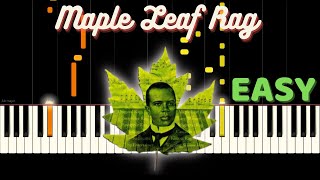 MAPLE LEAF RAG  Scott Joplin  EASY Piano Tutorial [upl. by Akimyt]