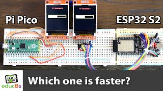 Raspberry Pi Pico VS ESP32 S2 speed comparison benchmark using CircuitPython [upl. by Simah598]