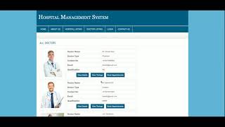 Hospital Management System  PHP and MySQL Project Source Code  PHP MySQL CRUD Project [upl. by Layman870]