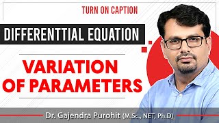 Variation of Parameter Method  Wronskian  Differential Equation [upl. by Bensky52]