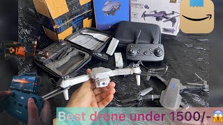 Best Drone under 1500Rs Unboxing 😍👍🏻 Best Drone for beginners Lets Gooooooo……💨 [upl. by Wiseman]