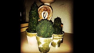 Mini Topiary Trees  How To Make Mini Topiary Trees With Dollar Tree Supplies [upl. by Snowman177]