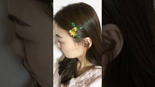 Make a freesia flower bouquet hairpin out of felt 🌼💐 [upl. by Padriac]