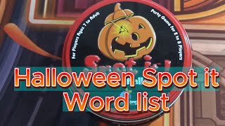 HALLOWEEN SPOT IT game WORD LIST ESL halloween gaming spotit [upl. by Beuthel283]