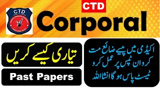 PPSC CTD Corporal Test Preparation Tips amp Tricks  PDF Books  Past Papers  Syllabus [upl. by Imnubulo]