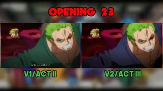 One Piece Opening 23 All versions Act II Act III [upl. by Pharaoh225]