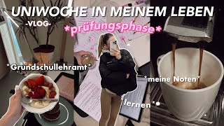 Prüfungsphase 🍵 Uniwoche VLOG  Grundschullehramt Studium lernen Noten ☁️ [upl. by Florrie]